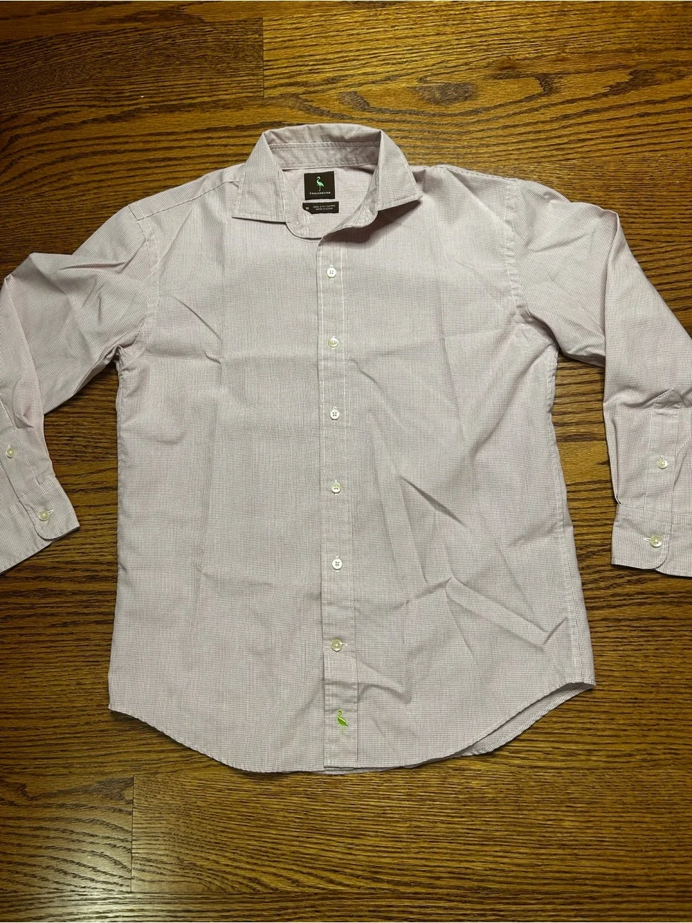 Tailorbyrd Pale White Red Button Up Boy’s Dress Shirt